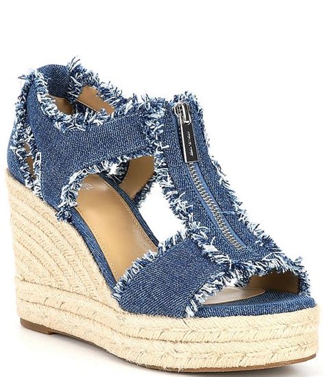 michael kors women's berkley sandals|michael kors denim wedges.